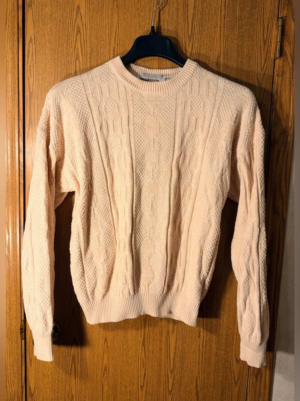 McGregor Vintage 90s Cream Cable Knit Crewneck Sweater